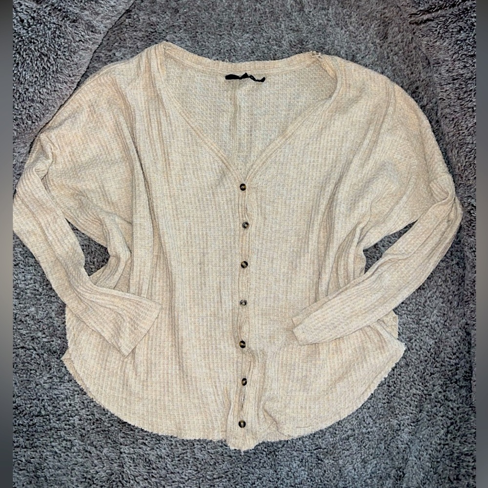 Out From Under waffle knit top